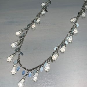 💕Vintage crystal bead long necklace